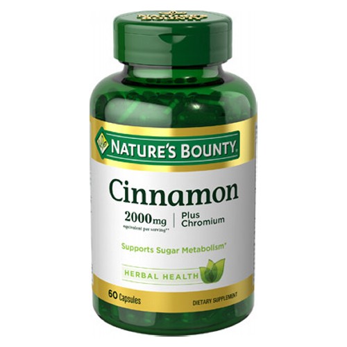 Nature's Bounty Natures Bounty High Potency Cinnamon Plus Chromium 2000 mg 60 caps