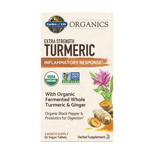 Garden of Life Organics Extra Strength Turmeric Inflammatory Response 60 Vegan Tabs