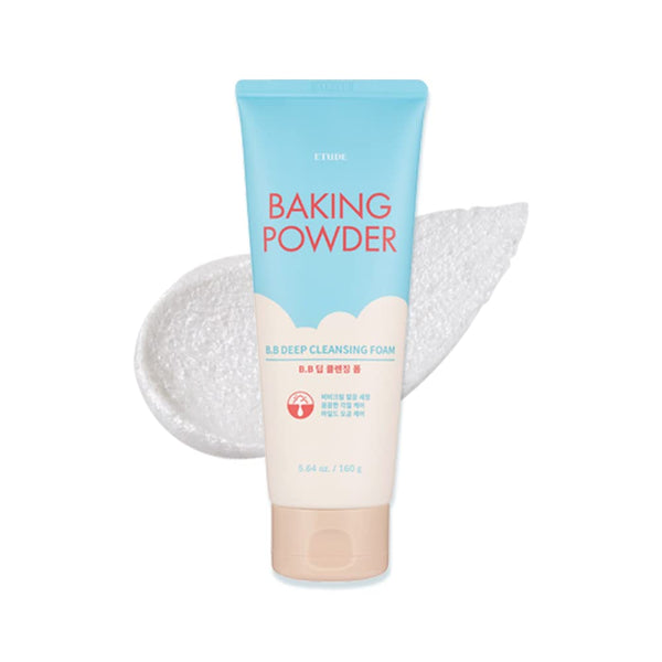 ETUDE Baking Powder B.B Deep Cleansing Foam, 5.4 fl.oz.(160ml) (21AD) | Perfect Cleansing and Peeling, Removes Pore Waste and Dead Skin Cells, Korean Skin Care, Kbeauty, Perfect for Gift
