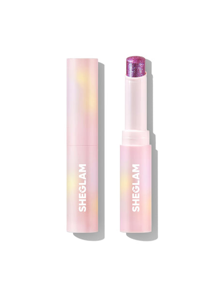 SHEGLAM Crystal Jelly Glaze Stick Eye Shadow Stick Eyeliner Brightener Pencil Crayon with Brush Easy to Blend Long Lasting Shimmer Eyeshadow-Lilac Luster