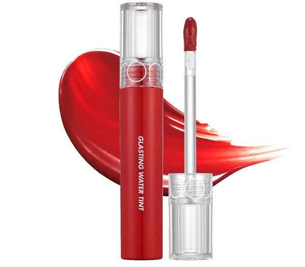 rom&nd Glasting Water Tint 8 colors | Vivid color, Glossy Finish, Long-lasting, moisturizing, Highlighting, Natural-beauty | Lip Tint for Daily Use, K-beauty | 4g/0.14oz No.02 RED DROP