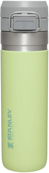 Stanley Quick Flip GO Water Bottle 24 oz | Push Button Lid | Leakproof and Packable for Travel and Sports | Insulated Stainless Steel | BPA-Free | Citron