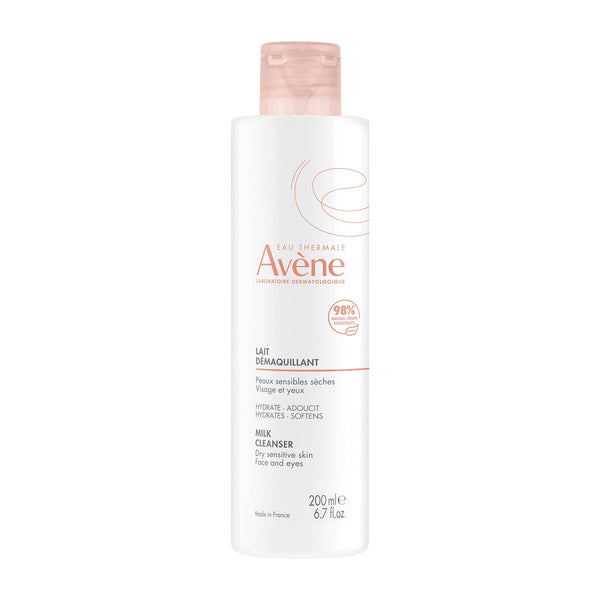 Avene Gentle Milk Cleanser - Moisturizing, No-Rinse, Soap-Free Cleansing Lotion for Dry, Sensitive Skin - 6.7 Fl Oz
