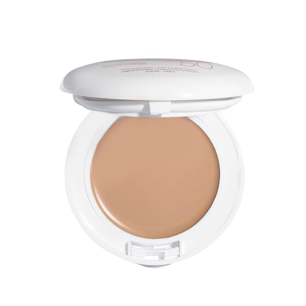 Avène High Protection Beige Tinted Compact, Broad Spectrum SPF 50+, UVA/UVB Blue Light Protection, Water Resistant, Non-Greasy, 0.35 Oz