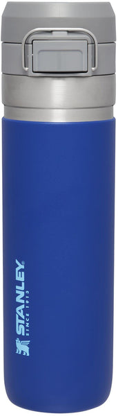 Stanley Quick Flip GO Water Bottle 24 oz | Push Button Lid | Leakproof and Packable for Travel and Sports | Insulated Stainless Steel | BPA-Free | Lapis