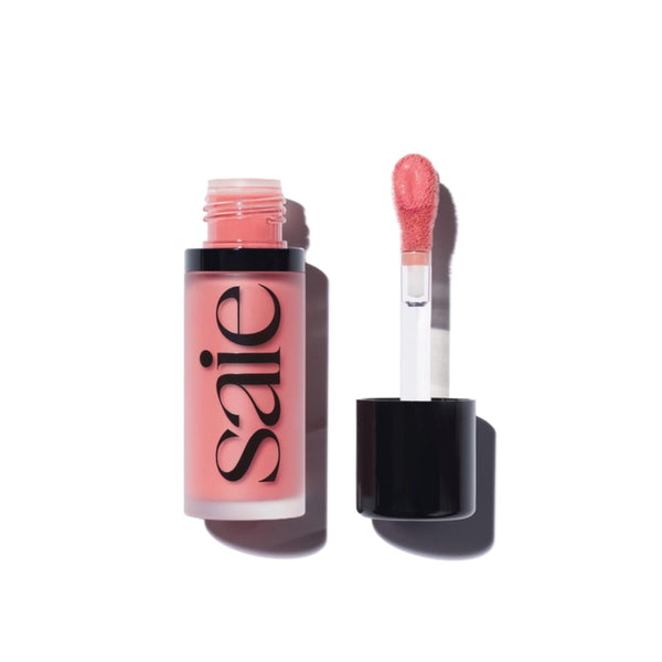 Saie Dew Blush - Lightweight Liquid Blush with a Blendable + Buildable Cream Finish - Dewy Cheek Tint with Doe Foot Wand Makeup Applicator - Travel Size Holiday Gifts - Sweetie (.40 oz)