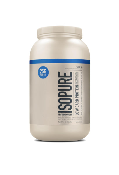 Isopure Protein Powder, Whey Protein Isolate Powder with Vitamin C & Zinc for Immune Support, 25g Protein, Low Carb & Keto Friendly, Flavor: Vanilla, 3 Pound (Packaging May Vary)