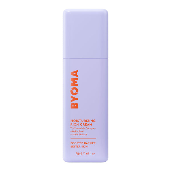 Byoma Moisturizing Rich Cream - Barrier Repair Cream Face Lotion with Bakuchiol & Shea Extract - Ceramide Face Moisturizer for Dry Skin - Anti Wrinkle, Alcohol Free Face Moisturizer - 1.69 fl.oz