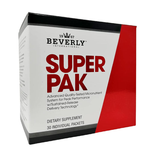 Beverly International Super Pak. 30 Packs. High-Potency Multivitamin, Daily Pack For Energy, Performance, Immune System Health. Custom-Formulated For Athletes, Active Men And Women Since 1970.