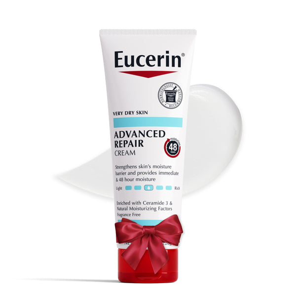 Eucerin Advanced Repair Body Cream For Very Dry Skin, Fragrance Free Daily Body Moisturizer, 8 Oz Tube