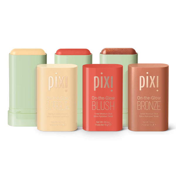 Pixi Beauty Golden Gleam On-the-Glow Trio: Blush, Bronzer, and Highlighter Routine
