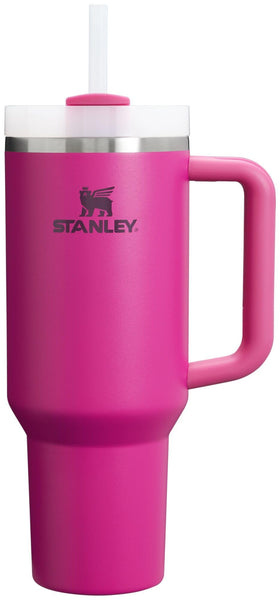Stanley Quencher H2.0 Tumbler with Handle and Straw 40 oz | Flowstate 3-Position Lid | Cup Holder Compatible for Travel | Insulated Stainless Steel Cup | BPA-Free | Fuchsia