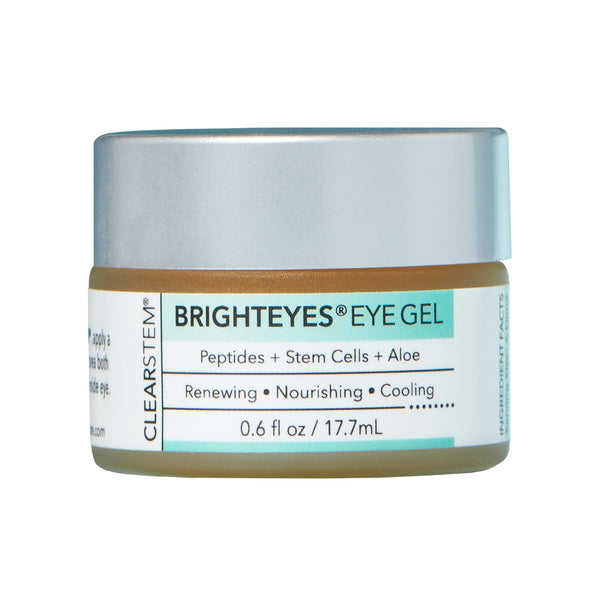 CLEARSTEM - BRIGHTEYES - Nourishing Anti-Aging Eye Gel - For Puffy Eyes, Crow's Feet, & Dark Circles - Made with Collagen, Stem Cells, Peptides & Aloe Vera - Vegan - Gluten Free - Men & Women - 0.6 oz