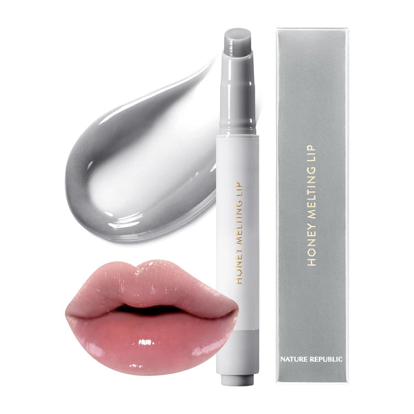 Nature Republic HONEY MELTING LIP PLUMPING (12 GRAY) SOFT LIP STICK, Moody Plump,Lip Gloss,glossy, lip balm, lip crayon, lip volumizer, lip plumper,valentine's day gift, korean make up