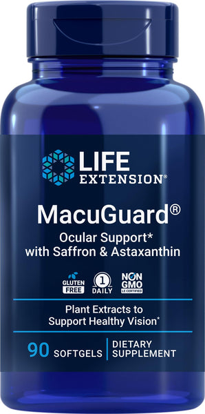 Life Extension MacuGuard Ocular Support 90 softgels with Saffron & Astaxanthin