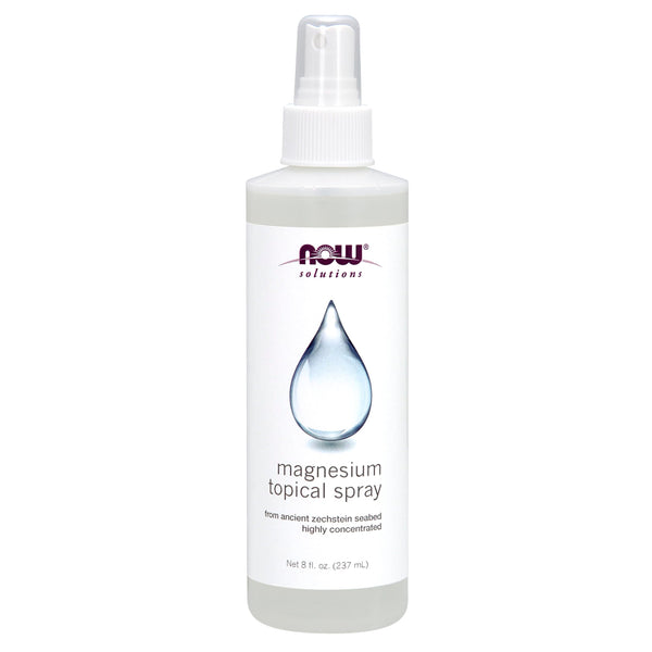 NOW Foods Solutions, Magnesium Topical Spray, from the Ancient Zechstein Seabed, Highly Concentrated, 8 Fl Oz (Pack of 1)