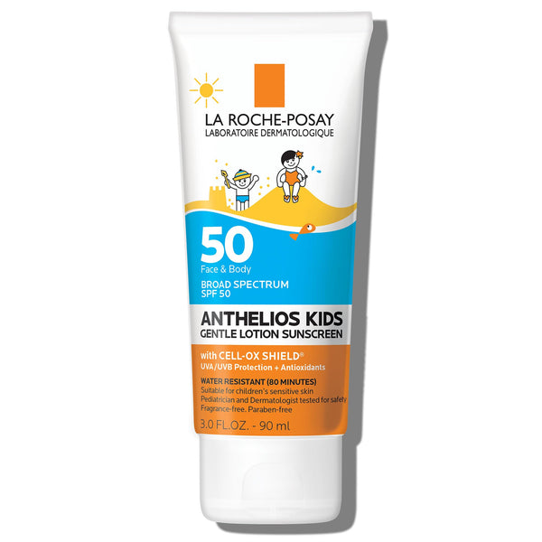 La Roche-Posay Anthelios Kids Gentle Lotion Sunscreen SPF 50, Broad Spectrum SPF + Antioxidants, Sunscreen For Kids, Octinoxate & Oxybenzone-Free, Pediatrician Tested, Non Comedogenic, Oil Free