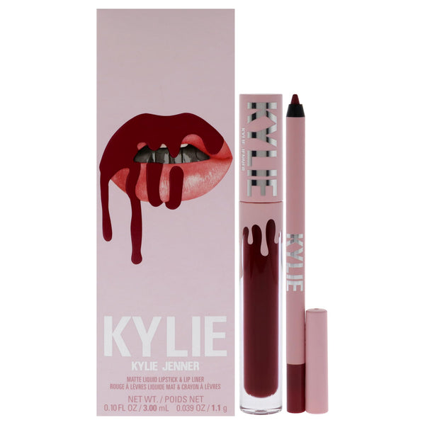 Kylie Cosmetics Matte Lip Kit - 403 Bite Me For Women - 2 Pc 0.10 Oz Matte Liquid Lipstick, 0.03 Oz Lip Liner