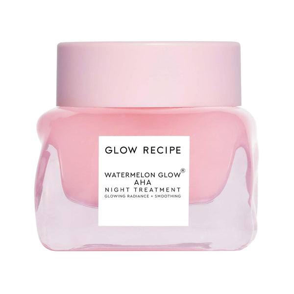 Glow Recipe Travel Size Watermelon Glow AHA Night Treatment - Overnight Resurfacing Mask with AHA Complex, Hyaluronic Acid, Niacinamide & Watermelon Enzymes for Smooth, Glowing, Even-Toned Skin (25ml)