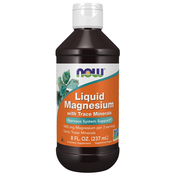 NOW Supplements, Liquid Magnesium with Trace Mineral, Nervous System Support*, 8-Ounce