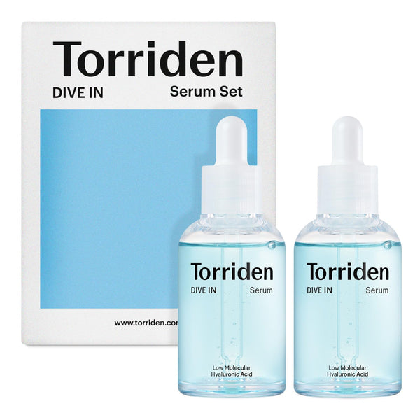 Torriden DIVE IN Hyaluronic Acid Serum 50ml(1.69 fl.oz.) * 2 (Pack of 2) | Deep Hydration to Get Glow Skin | Hyaluronic Acid, Panthenol, Allantoin | Korean Facial Serum