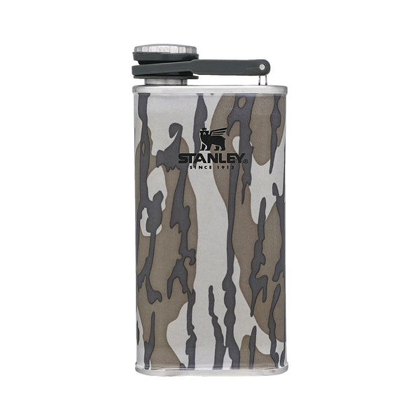 Stanley Classic Easy Fill Wide Mouth Flask 8 oz | Leakproof Hip Flask | Hinge Connected Never Lose Cap | Insulated Stainless Steel Liquor Container | BPA-Free | Bottomland