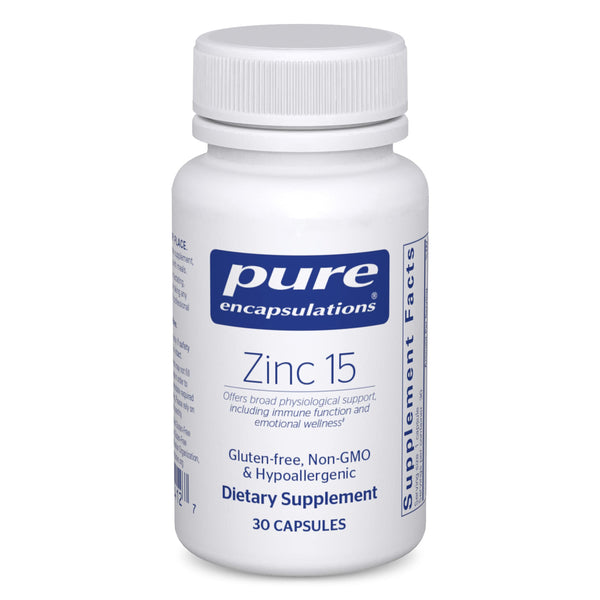 Pure Encapsulations Zinc 15 mg - Zinc Picolinate Supplement for Immune System Support, Growth & Development - for Wound Healing - with Premium Zinc Picolinate - 30 Capsules
