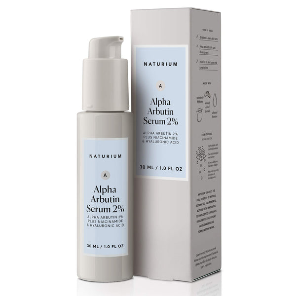 Naturium Alpha Arbutin Serum 2% with Alpha Arbutin, Niacinamide & Lemon, Face & Skin Care, 1 oz