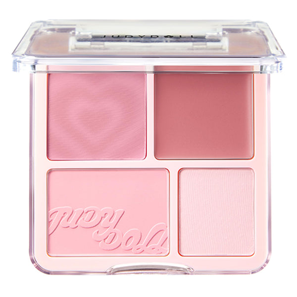 Ueuiu Judy Doll Blush Contour Palette, 2 In 1 Blush Highlight Palette, Blush and Highlighter Makeup, Non-greasy, Lasting Sparkling, Sculpt the Face Makeup (#03 Lavender Ballet, 9g)