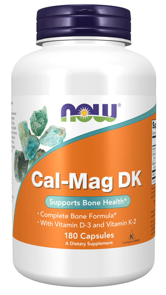 NOW Foods Supplements, Cal-Mag DK with Vitamin D-3 and Vitamin K-2, Supports Bone Health*, 180 Capsules