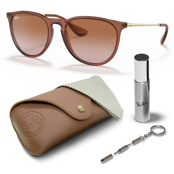 Ray-Ban RB4171 ERIKA Classic Phantos Shape Sunglasses With Eyewear Kit Bundle - High Bridge Fit - Ideal Formal and Casual Wear Retro Sunglasses