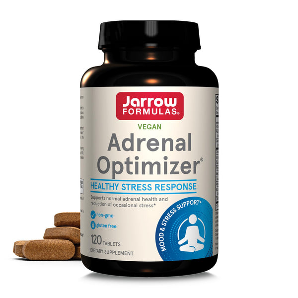 Jarrow Formulas® Adrenal Optimizer® with Ashwagandha, Chamomile and Schizandra Extract, Supports Reduction of Occasional Stress, 120 Vegan Tablets, 60 Day Supply