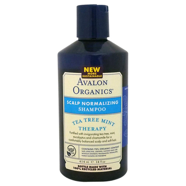Avalon Organics Therapy Scalp Normalizing Shampoo, Tea Tree Mint, 14 Oz