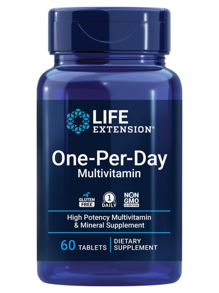 Life Extension One-Per-Day Multivitamin – Packed with Over 25 Vitamins, Minerals & Plant Extracts, Quercetin, 5-MTHF Folate & More – 1-Daily, Non-GMO, Gluten-Free – 60 Tablets
