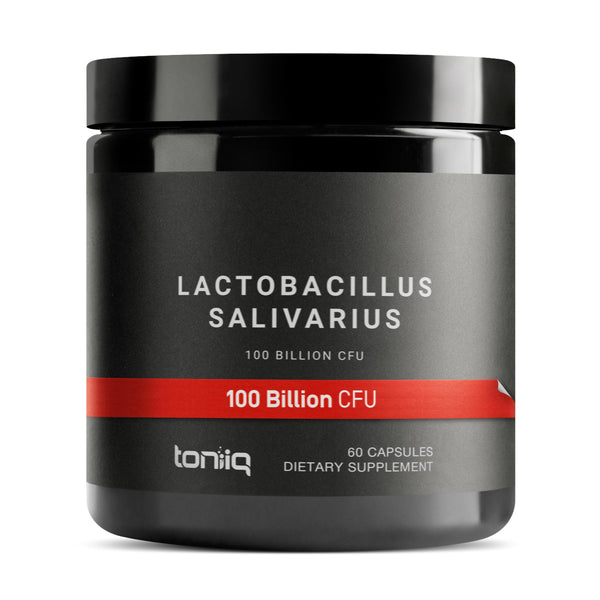 100 Billion CFU Lactobacillus Salivarius Probiotic - Highest Verified CFU Count - Third-Party Lab Tested for Potency - 60 Vegetarian Capsules - 30 Servings - TQ Verified