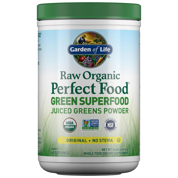 Garden of Life Super Greens Powder Smoothie & Mix, Probiotics & Digestive Enzymes for Digestive Health, Organic Superfoods Nutrition Fruit and Vegetables for Women & Men Energy, Original, 60 Servings