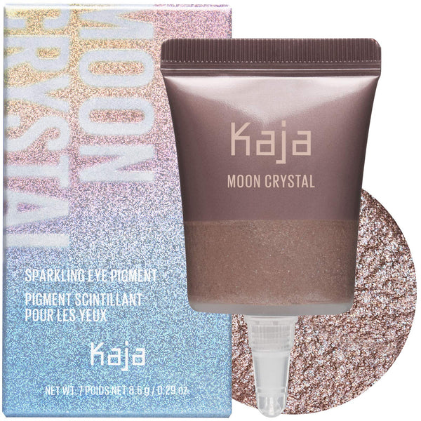 Kaja Eyeshadow - Moon Crystal | Sparkling Eye Pigment, Shimmering Brown Taupe Finish, Highly Pigmented, Glitter, 03 Tiger's Eye, 0.29 Oz