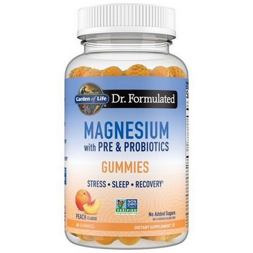 Garden of Life Dr. Formulated Magnesium with Pre and Probiotics Peach 60 Gummies
