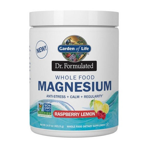 Garden of Life Dr. Formulated Magnesium Powder Raspberry Lemon, 14.9 Oz