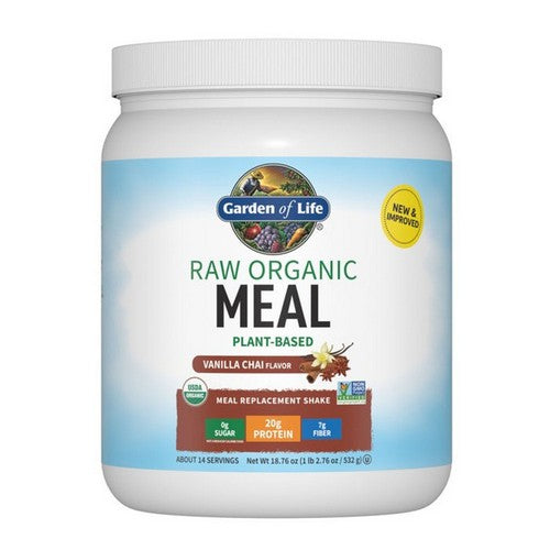 Garden of Life Raw Meal Beyond Organic Snack and Meal Replacement Vanilla Spiced Chai 557 Grams