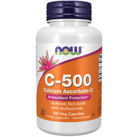 Thumbnail for Now Foods Vitamin C-500 Calcium Ascorbate 100 Veg Caps