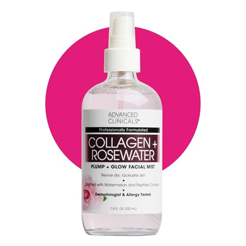 Image 1 of Default Title for the product Advanced Clinicals Collagen Rosewater Face Mist 7.5 Fl Oz
