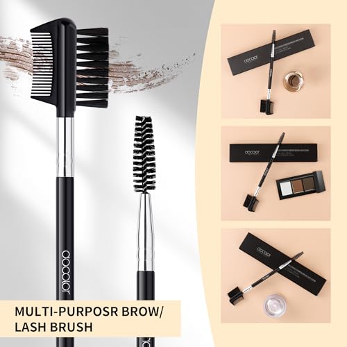 Image 6 of docolor 3 Head Eyebrow Eyelash Shaper Eyelash Comb Double Head Brush Makeup Grooming Tool