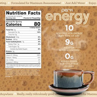 Thumbnail for Image 2 of Perk Energy Drink Mix (Tan Mocha Latte) 10 Stick Packs, Gluten-Free
