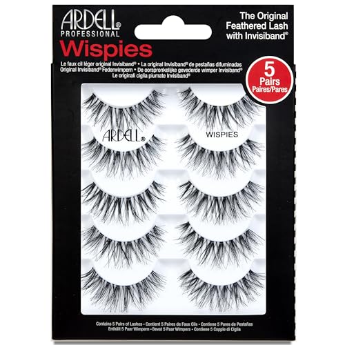 Image 1 of Default Title for the product Ardell False Eyelashes Wispies Black, 6 Pairs of Strip Lashes per Pack