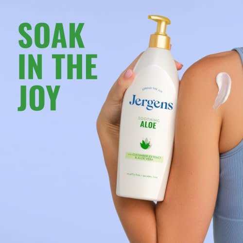 Image 5 of Jergens Soothing Aloe Body Lotion For Dry Skin, Moisturizer, 21 fl oz