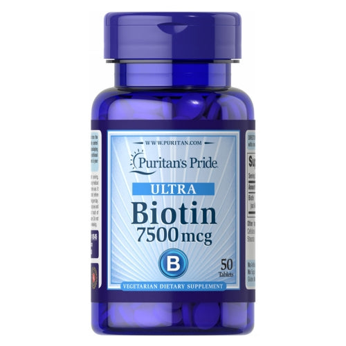 Puritan's Pride Biotin 7500 mcg 50 Tablets