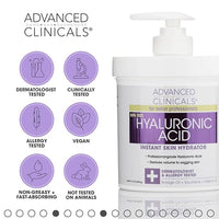Thumbnail for Image 4 of Advanced Clinicals Hyaluronic Acid Hydrating Cream  Hyaluronic Acid Moisturizing Gel Face Mask Set
