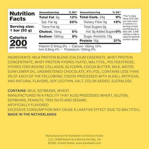 Image 2 of BAREBELLS Soft Protein Bars Caramel Choco - 12 Count, Pack of 2