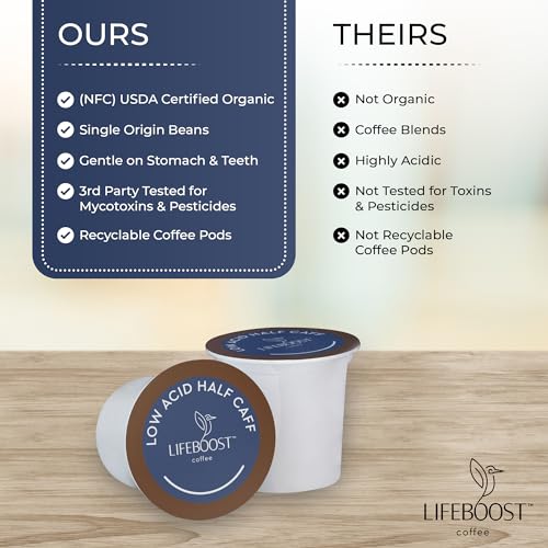 Image 4 of LIFEBOOST Lifeboost Half Caff Coffee K Cups 10 Count Pack of 2